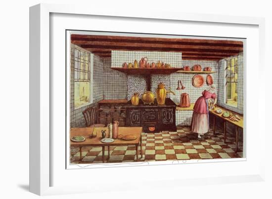 Kitchen of the Hotel St.Lucas, in the Hoogstraat, Rotterdam, 1834-Mary Ellen Best-Framed Giclee Print