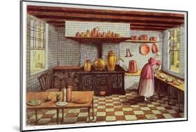 Kitchen of the Hotel St.Lucas, in the Hoogstraat, Rotterdam, 1834-Mary Ellen Best-Mounted Giclee Print