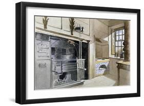 Kitchen range and Dutch oven, no 21 Austin Friars Street, City of London, 1885-John Crowther-Framed Giclee Print