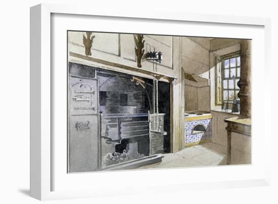 Kitchen range and Dutch oven, no 21 Austin Friars Street, City of London, 1885-John Crowther-Framed Giclee Print