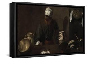 Kitchen Scene, 1618-20-Diego Rodriguez de Silva y Velazquez-Framed Stretched Canvas