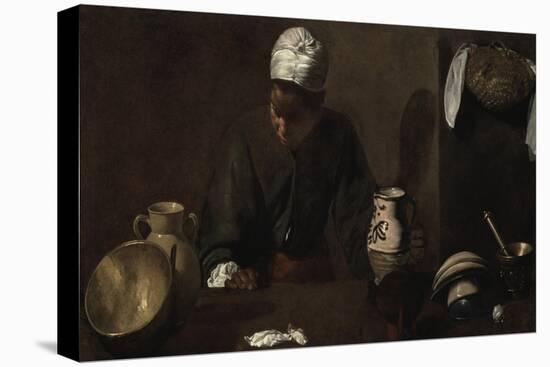 Kitchen Scene, 1618-20-Diego Rodriguez de Silva y Velazquez-Stretched Canvas