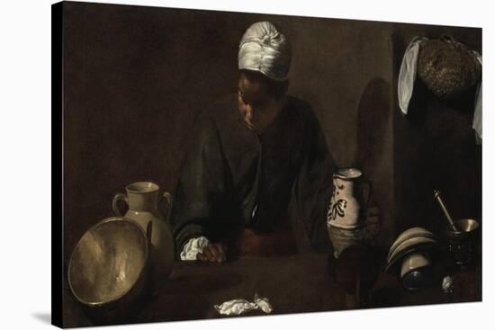 Kitchen Scene, 1618-20-Diego Rodriguez de Silva y Velazquez-Stretched Canvas