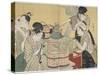 Kitchen Scene, 1794-1795-Kitagawa Utamaro-Stretched Canvas
