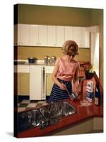 Kitchen Scene, Warwick, Warwickshire, 1966-Michael Walters-Stretched Canvas