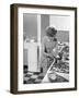 Kitchen Scene, Warwick, Warwickshire, 1966-Michael Walters-Framed Photographic Print