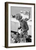 Kitchen Scene, Warwick, Warwickshire, 1966-Michael Walters-Framed Photographic Print