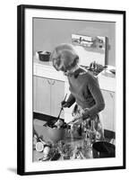 Kitchen Scene, Warwick, Warwickshire, 1966-Michael Walters-Framed Photographic Print