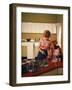 Kitchen Scene, Warwick, Warwickshire, 1966-Michael Walters-Framed Photographic Print