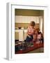 Kitchen Scene, Warwick, Warwickshire, 1966-Michael Walters-Framed Photographic Print