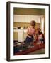 Kitchen Scene, Warwick, Warwickshire, 1966-Michael Walters-Framed Photographic Print