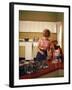 Kitchen Scene, Warwick, Warwickshire, 1966-Michael Walters-Framed Photographic Print