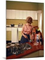 Kitchen Scene, Warwick, Warwickshire, 1966-Michael Walters-Mounted Photographic Print