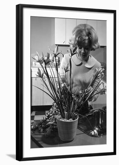 Kitchen Scene, Warwick, Warwickshire, 1966-Michael Walters-Framed Photographic Print