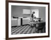 Kitchen Scene, Warwick, Warwickshire, 1966-Michael Walters-Framed Photographic Print