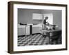 Kitchen Scene, Warwick, Warwickshire, 1966-Michael Walters-Framed Photographic Print