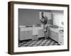 Kitchen Scene, Warwick, Warwickshire, 1966-Michael Walters-Framed Photographic Print