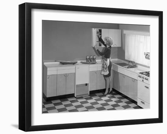 Kitchen Scene, Warwick, Warwickshire, 1966-Michael Walters-Framed Photographic Print