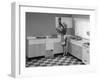 Kitchen Scene, Warwick, Warwickshire, 1966-Michael Walters-Framed Photographic Print