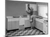 Kitchen Scene, Warwick, Warwickshire, 1966-Michael Walters-Mounted Photographic Print