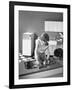 Kitchen Scene, Warwick, Warwickshire, 1966-Michael Walters-Framed Photographic Print