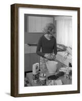 Kitchen Scene, Warwick, Warwickshire, 1966-Michael Walters-Framed Photographic Print