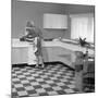 Kitchen Scene, Warwick, Warwickshire, 1966-Michael Walters-Mounted Photographic Print