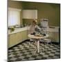 Kitchen Scene, Warwick, Warwickshire, 1966-Michael Walters-Mounted Photographic Print