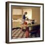 Kitchen Scene, Warwick, Warwickshire, 1966-Michael Walters-Framed Photographic Print