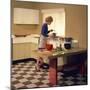 Kitchen Scene, Warwick, Warwickshire, 1966-Michael Walters-Mounted Photographic Print