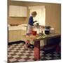 Kitchen Scene, Warwick, Warwickshire, 1966-Michael Walters-Mounted Photographic Print