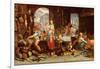 Kitchen Scene with the Parable of the Feast-Joachim Wtewael Or Utewael-Framed Giclee Print