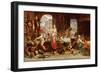 Kitchen Scene with the Parable of the Feast-Joachim Wtewael Or Utewael-Framed Giclee Print