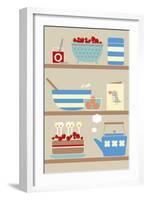 Kitchen Shelves-Dicky Bird-Framed Giclee Print