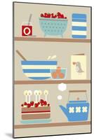 Kitchen Shelves-Dicky Bird-Mounted Giclee Print