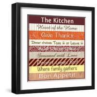 Kitchen Thoughts Patterns-Lauren Gibbons-Framed Art Print