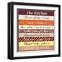 Kitchen Thoughts Patterns-Lauren Gibbons-Framed Art Print