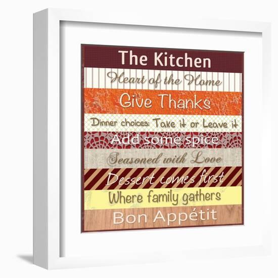 Kitchen Thoughts Patterns-Lauren Gibbons-Framed Art Print