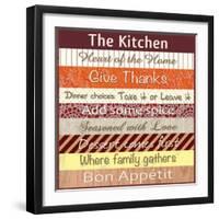 Kitchen Thoughts Patterns-Lauren Gibbons-Framed Art Print