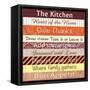 Kitchen Thoughts Patterns-Lauren Gibbons-Framed Stretched Canvas