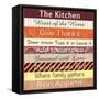 Kitchen Thoughts Patterns-Lauren Gibbons-Framed Stretched Canvas