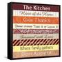 Kitchen Thoughts Patterns-Lauren Gibbons-Framed Stretched Canvas
