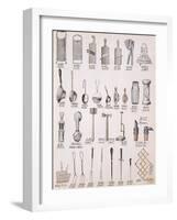 Kitchen Utensils, from a Trade Catalogue of Domestic Goods and Fittings, c.1890-1910-null-Framed Giclee Print