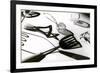 Kitchen Utensils in Dramatic Lighting-null-Framed Art Print