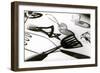 Kitchen Utensils in Dramatic Lighting-null-Framed Art Print