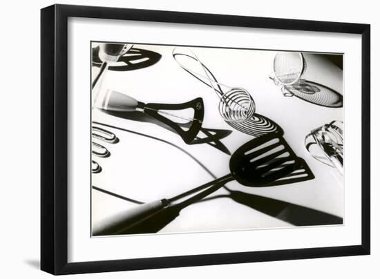 Kitchen Utensils in Dramatic Lighting-null-Framed Art Print