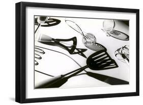 Kitchen Utensils in Dramatic Lighting-null-Framed Art Print