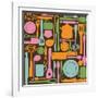 Kitchen Utensils - Seamless Pattern-kytalpa-Framed Art Print