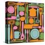 Kitchen Utensils - Seamless Pattern-kytalpa-Stretched Canvas
