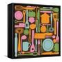 Kitchen Utensils - Seamless Pattern-kytalpa-Framed Stretched Canvas